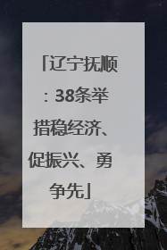辽宁抚顺：38条举措稳经济、促振兴、勇争先